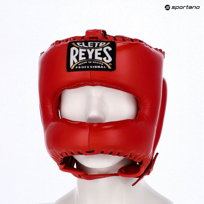 Casco da pugilato Cleto Reyes con faccia a punta in nylon rosso 3