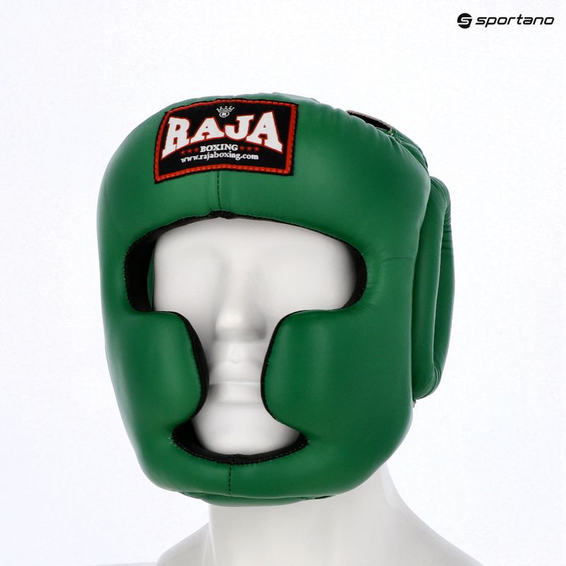 Casco RAJA BOXING in vera pelle verde 5