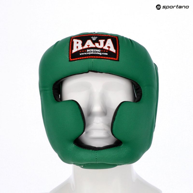 RAJA BOXING Casco da boxe verde semipelle 5