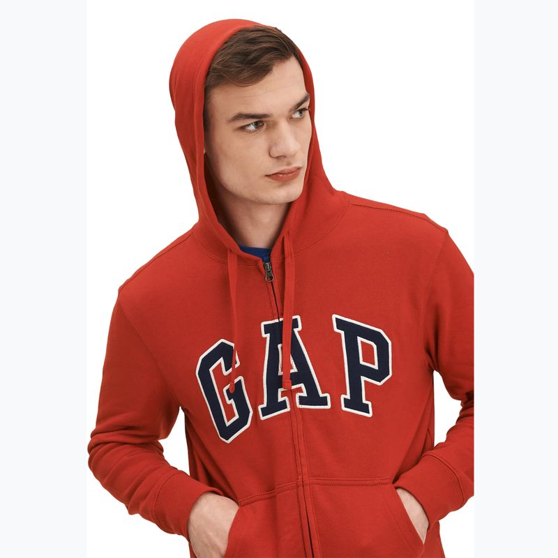 Felpa GAP XLS FT Arch FZ HD lasalle rosso uomo 4