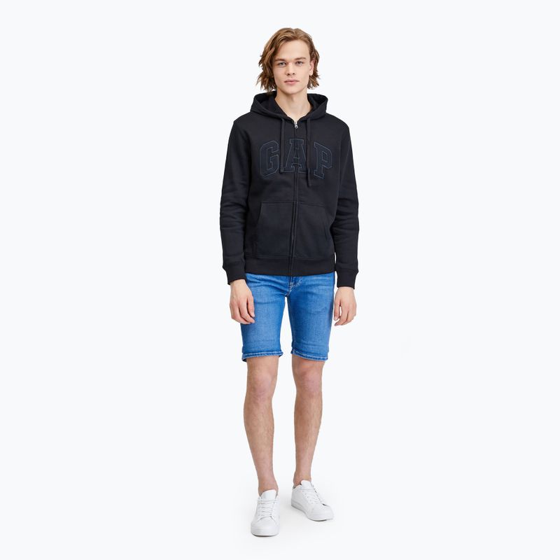 Felpa GAP V-Heritage Logo FZ da uomo nero vero 2