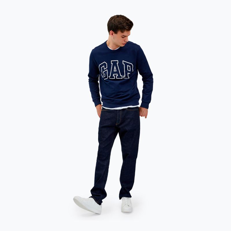 Felpa uomo GAP Logo Crewneck blu navy 2