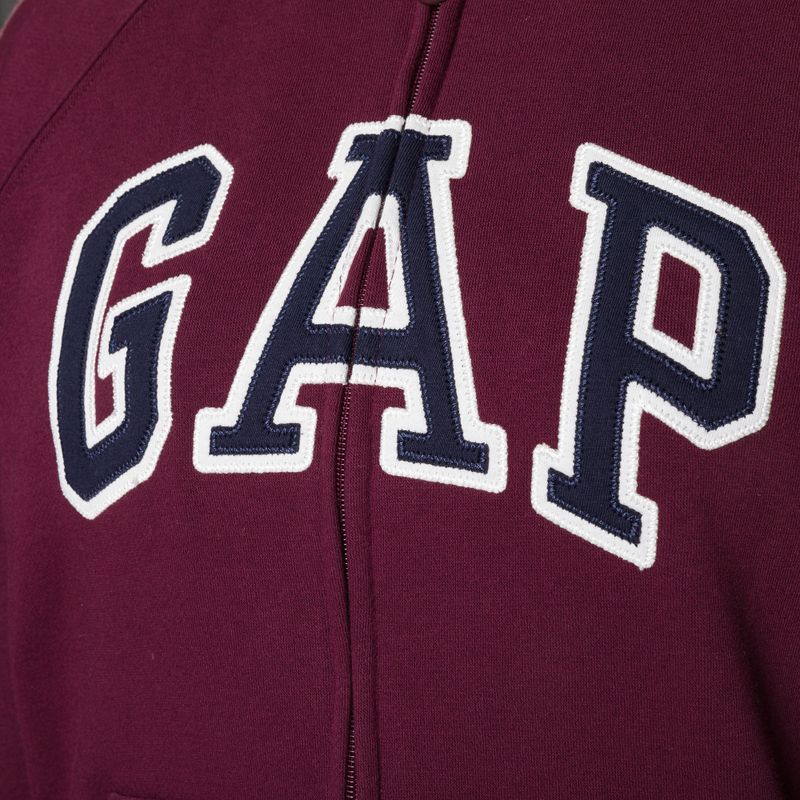 Felpa GAP V-Gap Heritage FZ HD donna, vino rubino 4