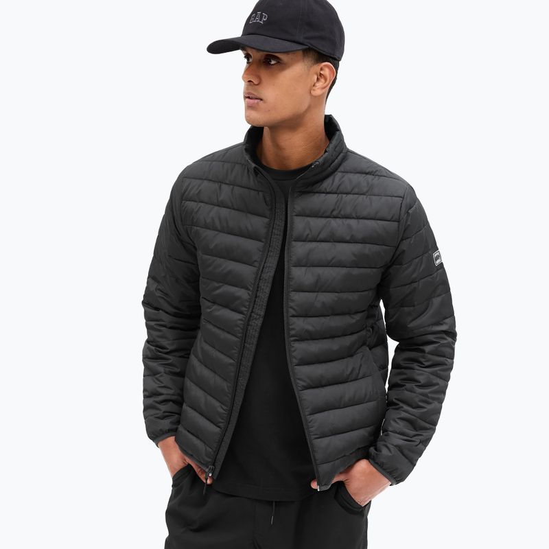 GAP V-Frch Logo LTWT Uomo - Giacca nera con cappuccio