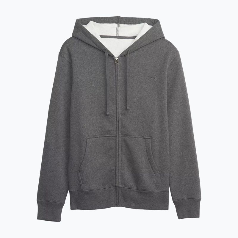 GAP Uomo Felpa con cappuccio full zip grigio erica 5
