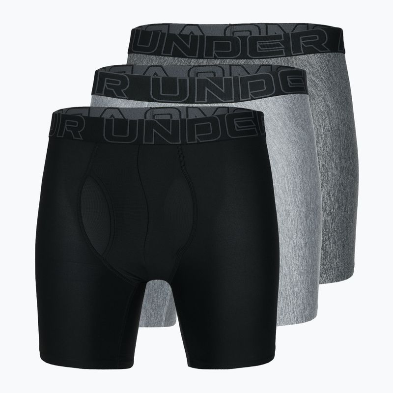 Under Armour Perf Tech 6in boxer da uomo 3 paia grigio