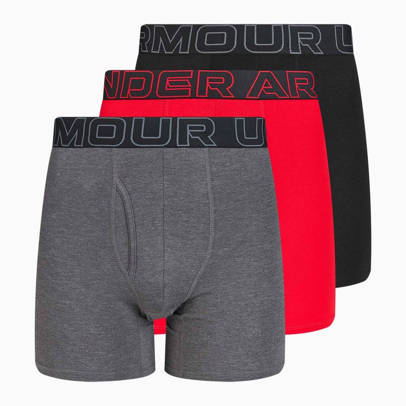 Under Armour Perf Cotton slip da uomo 6 3 pezzi nero carbone/nero galassia