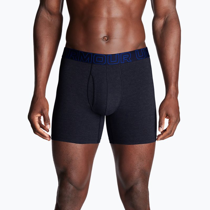 Under Armour Perf Cotton 6" boxer da uomo 3 paia mezzanotte/navy 2