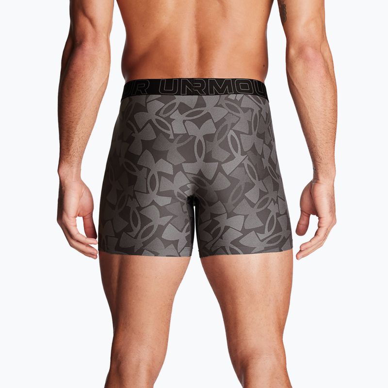 Boxer uomo Under Armour Perf Tech Nov 6in 3 paia steel 2