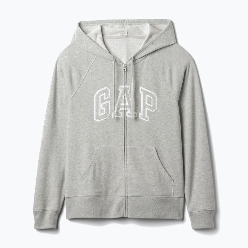 Felpa da donna GAP French Fullzip Logo con cappuccio grigio erica chiaro 3