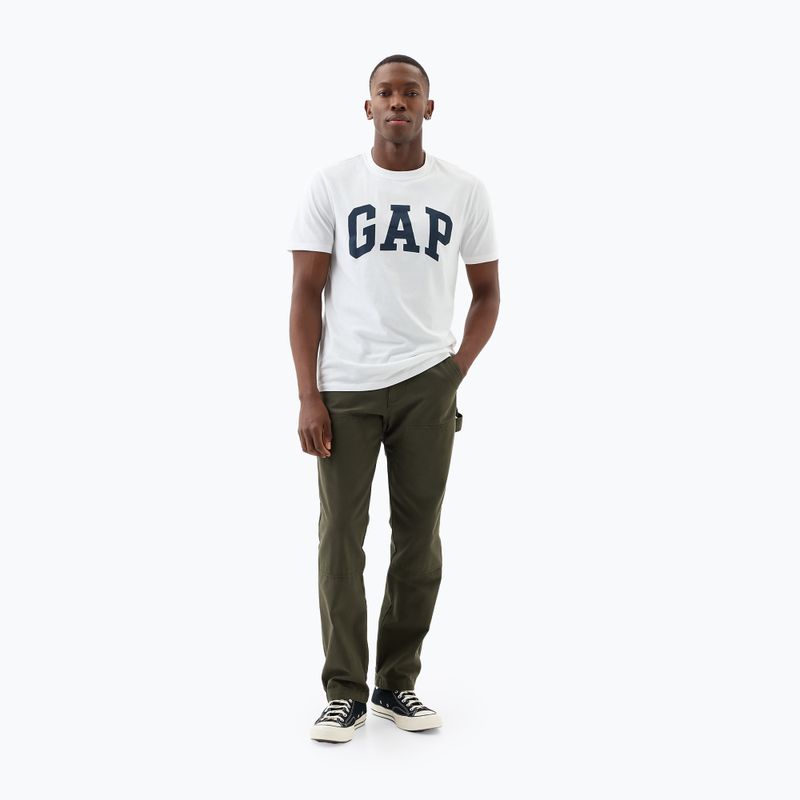 Maglietta GAP Soft Basic Logo bianca globale da uomo 2