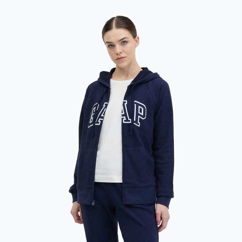 Felpa con cappuccio GAP French Fullzip Logo Donna navy