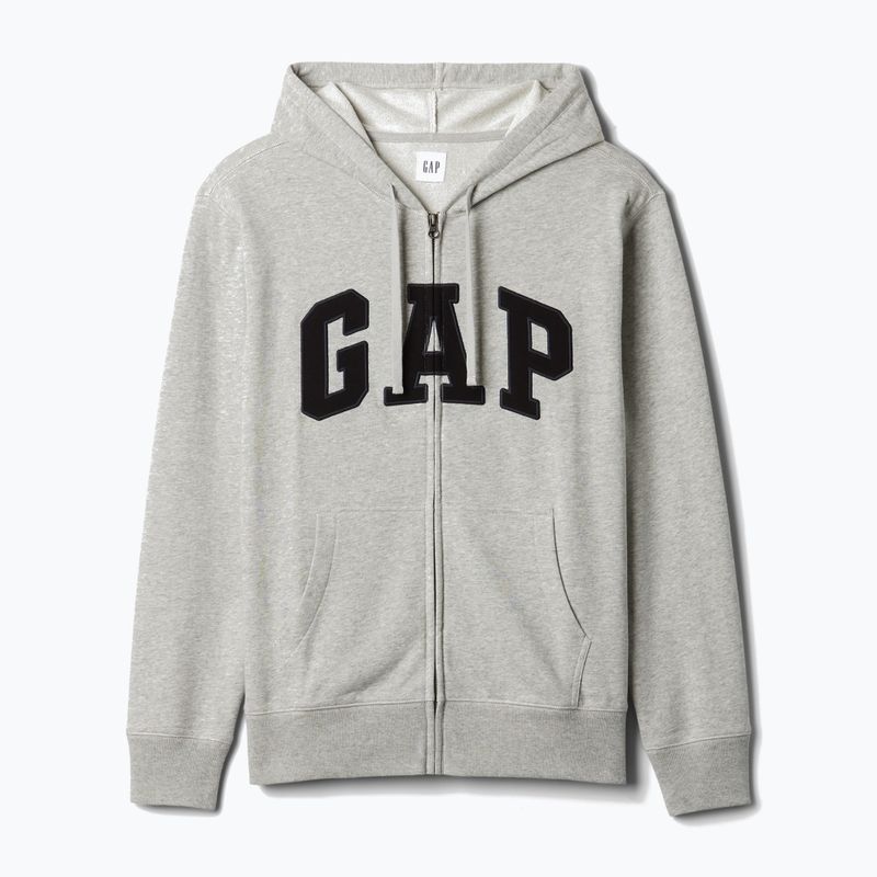 Felpa da uomo GAP Heritage French Terry Fullzip Logo grigio erica chiaro 5