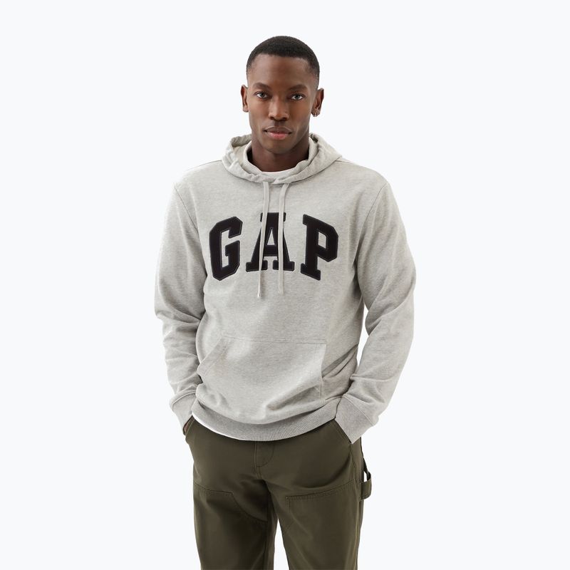 Felpa da uomo GAP Heritage French Terry Logo grigio erica chiaro
