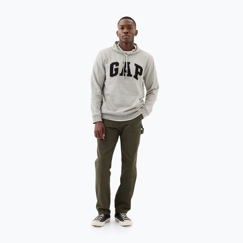 Felpa da uomo GAP Heritage French Terry Logo grigio erica chiaro 2
