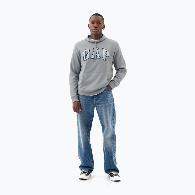 Felpa da uomo GAP Heritage Crewneck Logo storm cloud 2