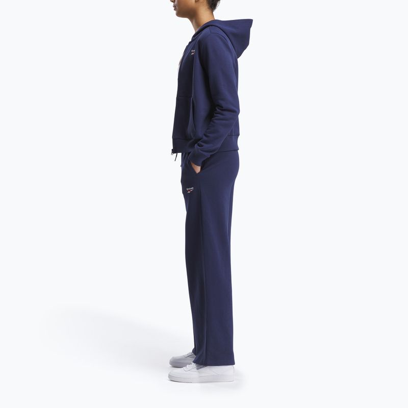 Pantaloni donna Reebok Identity Small Logo Fleece WIde Leg vettore navy 2