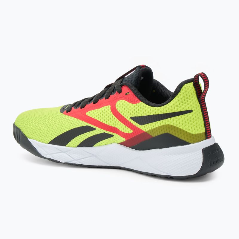 Reebok NFX scarpe da ginnastica da uomo giallo acido/nero/rosso vettore 3