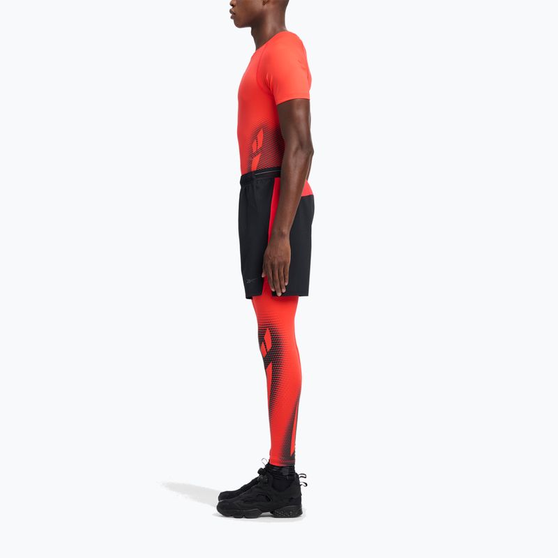 Pantaloncini da allenamento Reebok Athlete Speed da uomo nero/rosso energia 2