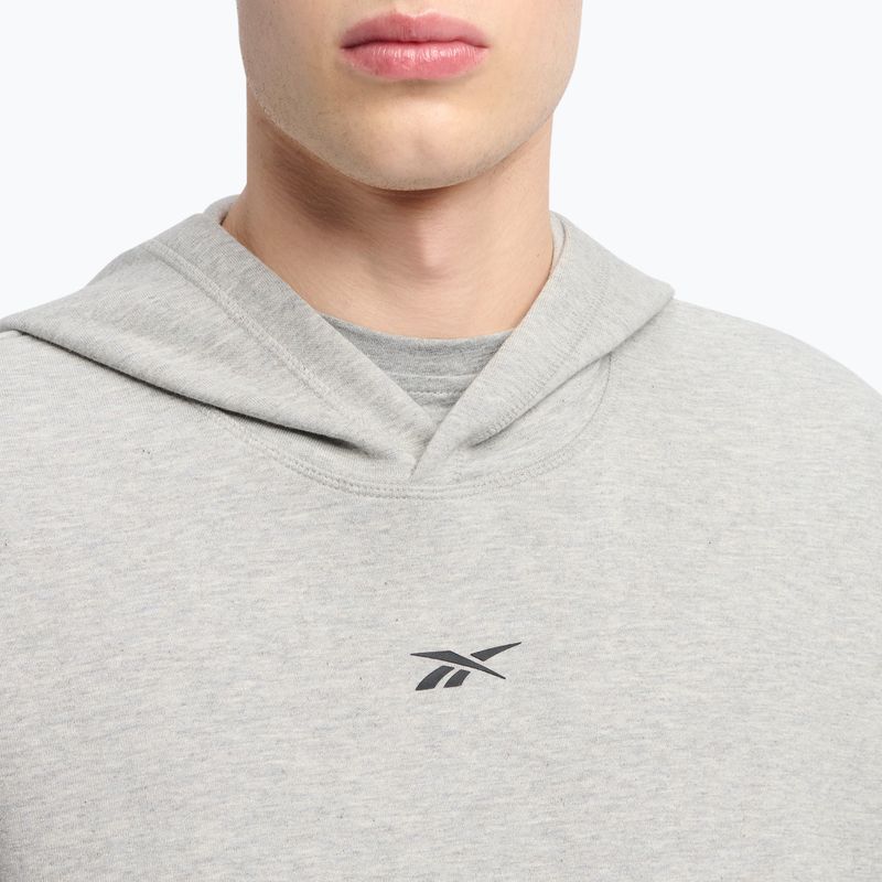 Felpa con cappuccio Reebok Athlete Uomo grigio medio heather 4