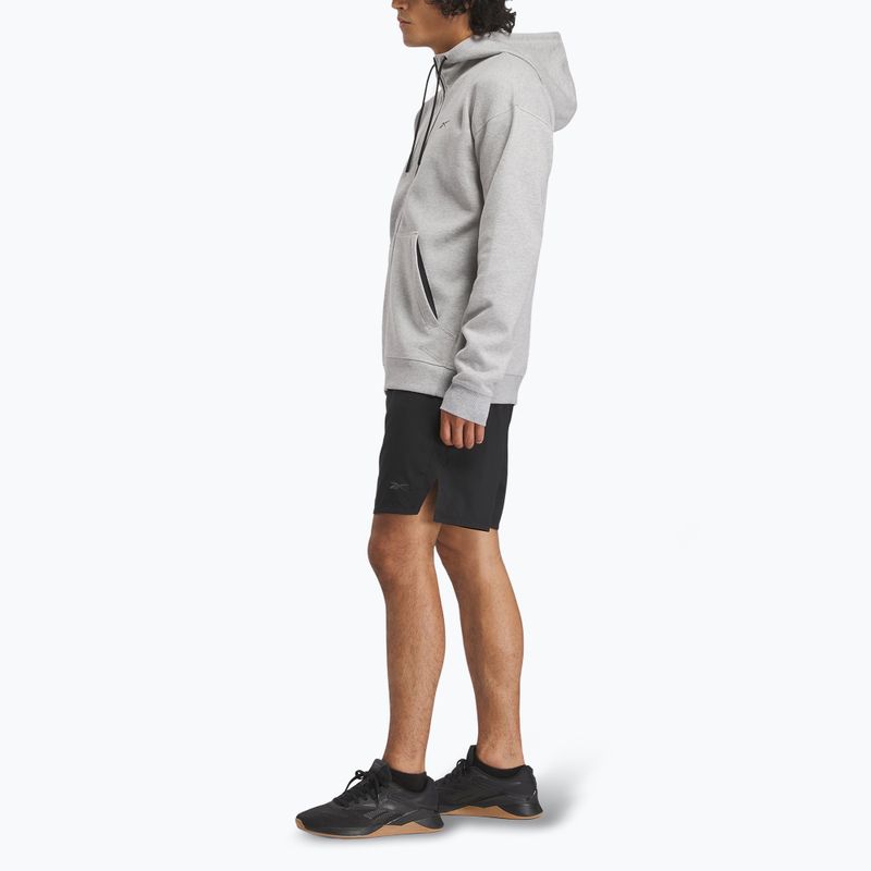 Felpa Reebok Athlete Full Zip uomo grigio medio heather 2