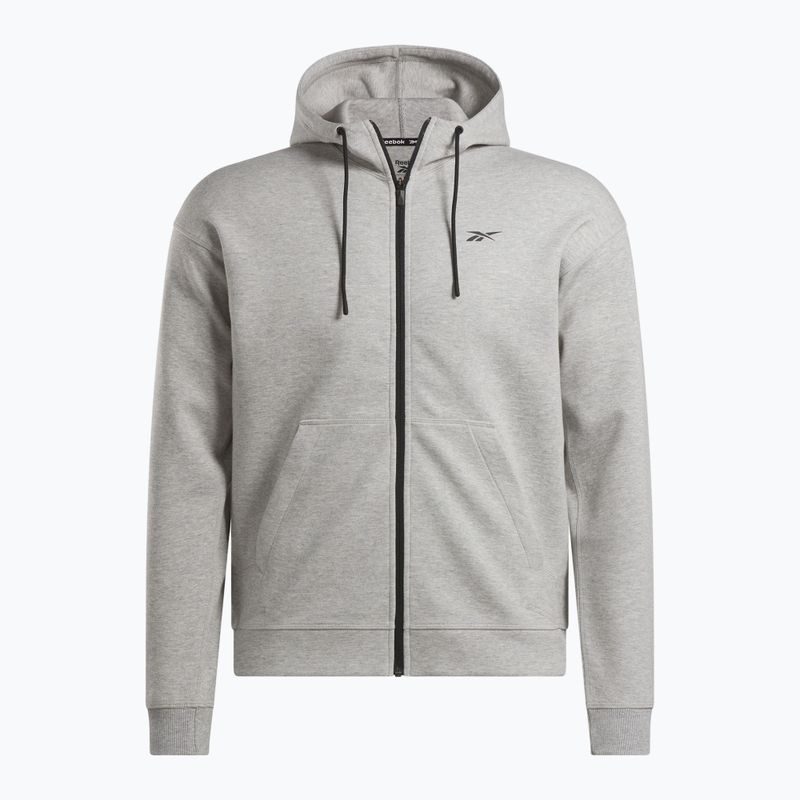 Felpa Reebok Athlete Full Zip uomo grigio medio heather 4
