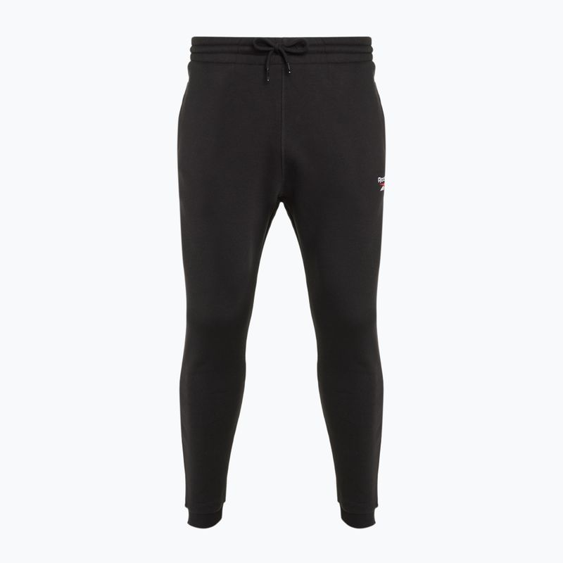 Pantaloni Reebok Identity Small Logo Fleece Jogger nero/bianco/rosso vettore