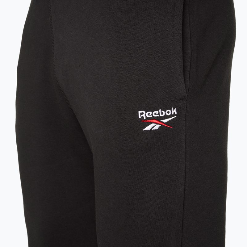 Pantaloni Reebok Identity Small Logo Fleece Jogger nero/bianco/rosso vettore 3