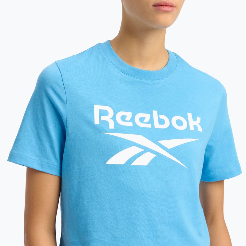Reebok Identity Big Logo Crop Tee da donna con recupero in blu 4