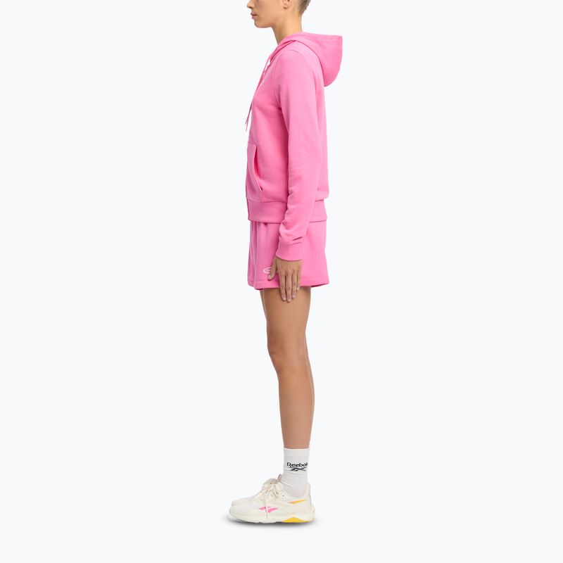 Felpa Reebok Small Logo French Terry FZ da donna, colore rosa vero 2