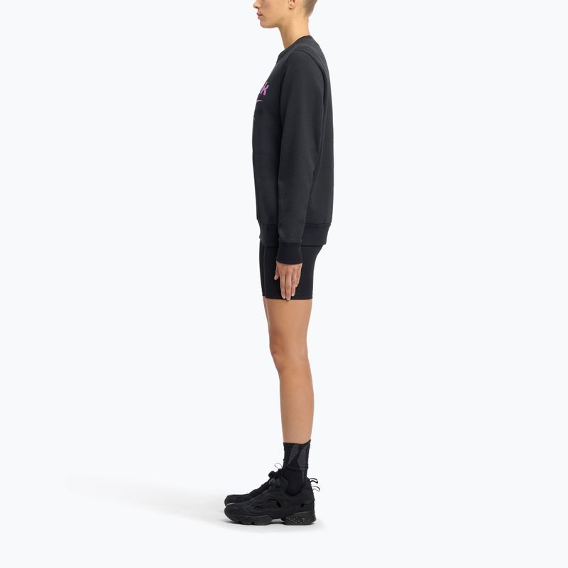 Felpa Reebok Identity Big Logo Fleece Crew donna nero/viola rave/ambra elettrica 2