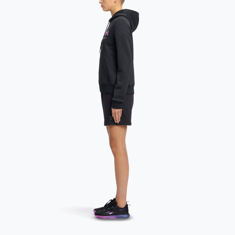 Felpa Reebok Identity Big Logo Fleece donna nero/viola rave/ambra elettrica 2
