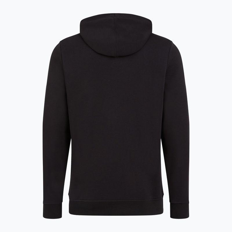 Uomo Reebok Identity Big Logo FT Felpa con cappuccio nero/bianco/rosso vettore 2