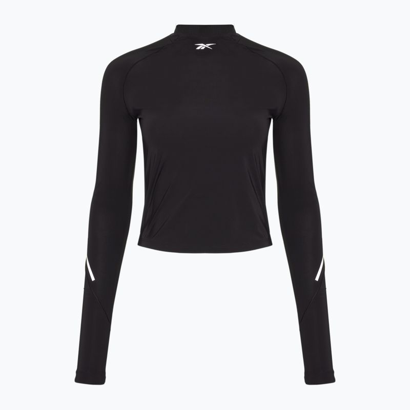 Top Reebok Seed a maniche lunghe da donna per l'allenamento, nero