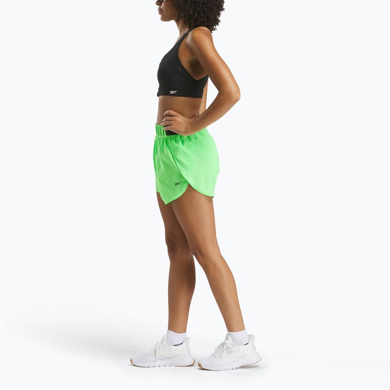 Pantaloncini da allenamento da donna Reebok Speed solar lime 2