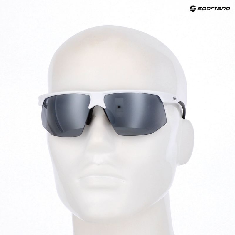 Occhiali da sole UVEX Aerios white/mirror silver 7