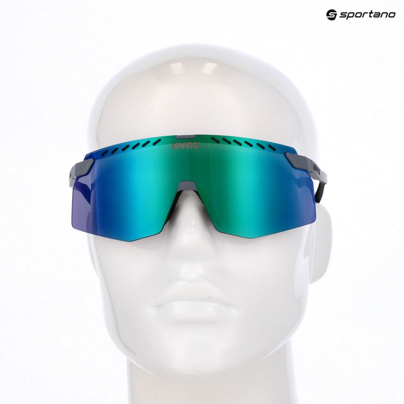 Occhiali da sole UVEX Pace Stage grey matt/mirror green 7