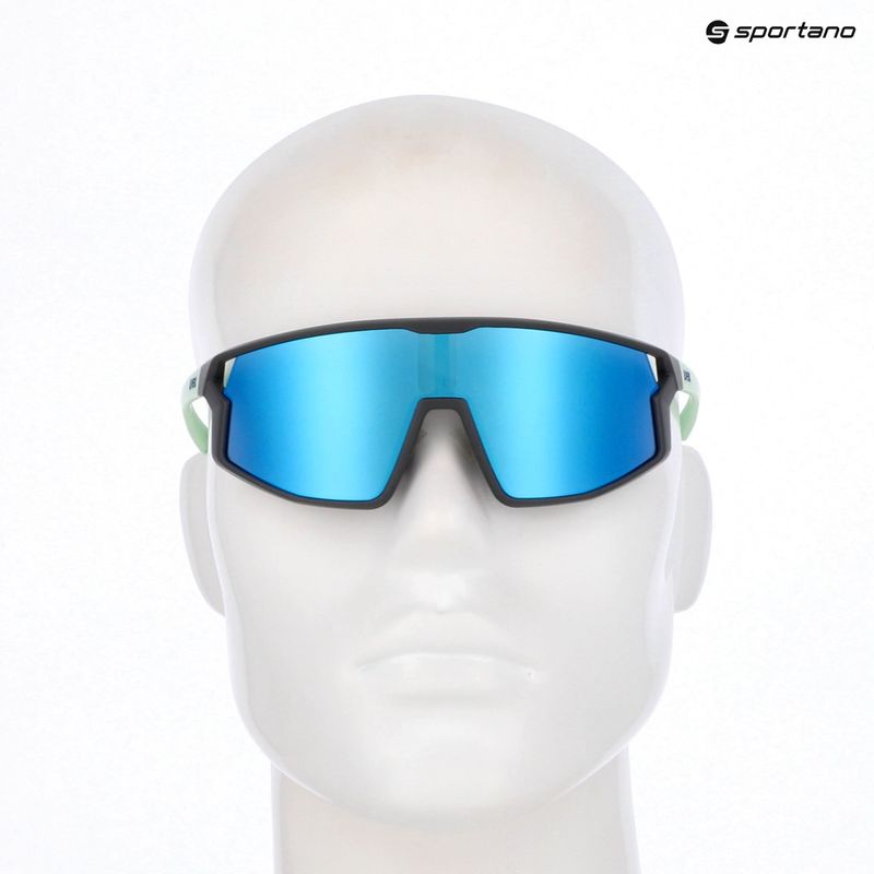 UVEX occhiali da sole per bambini Skyryse Jr grigio/verde opaco/blu specchiato 7