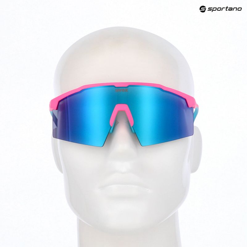 Occhiali da sole UVEX Flowline pink matt/mirror blue 7