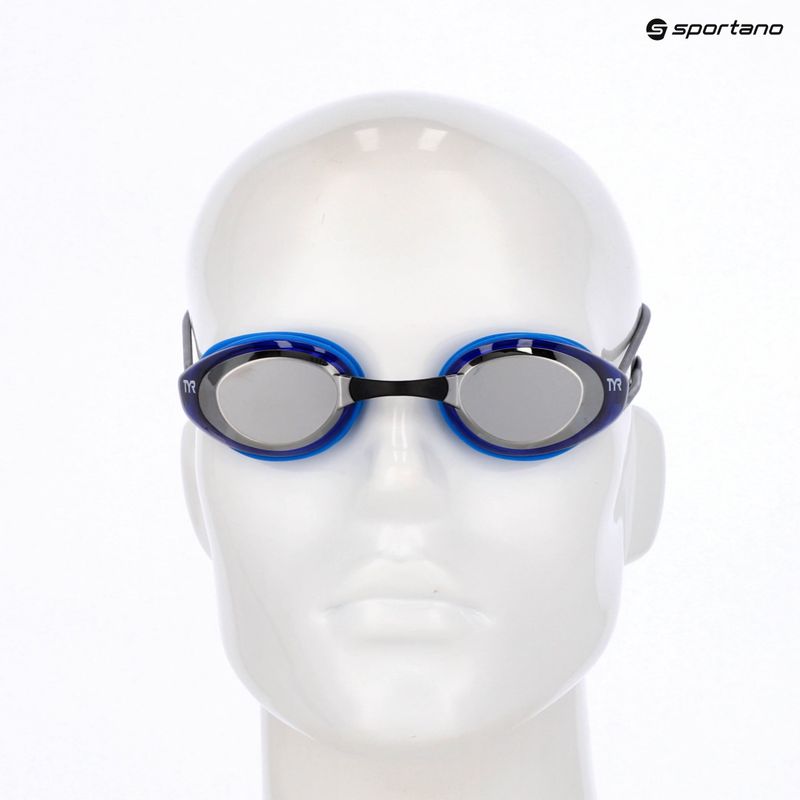 Occhialini da nuoto TYR Blackhawk Racing Mirrored silver/blue/black 3