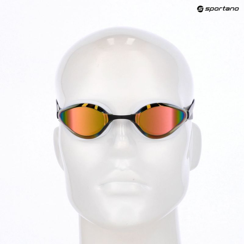 Occhiali da nuoto Arena Python Mirror rame/bianco 3
