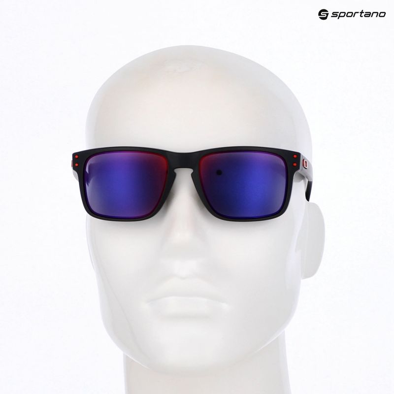 Occhiali da sole Oakley Holbrook nero opaco/rosso positivo iridium 9