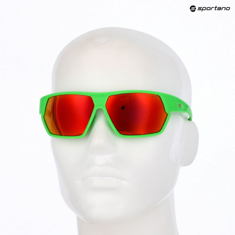 Occhiali da sole GOG Zonda opachi verde neon/rosso 12