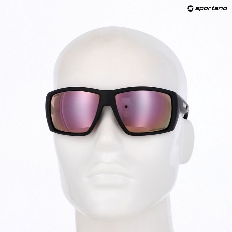Occhiali da sole UVEX Mtn Venture CV nero opaco/rosa specchiato 10