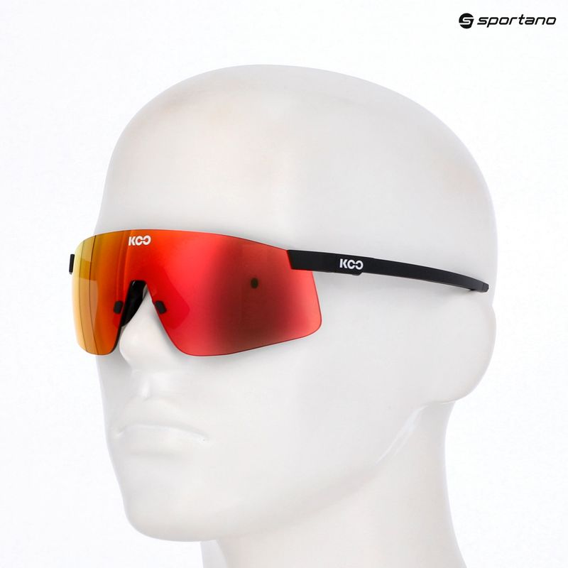 Occhiali da sole Koo Nova nero opaco/rosso specchiato 9