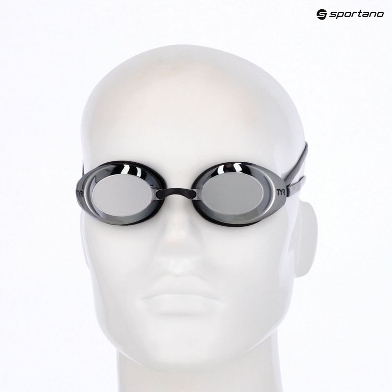 Occhiali da nuoto TYR Vecta Racing Mirrored argento/nero/nero 3
