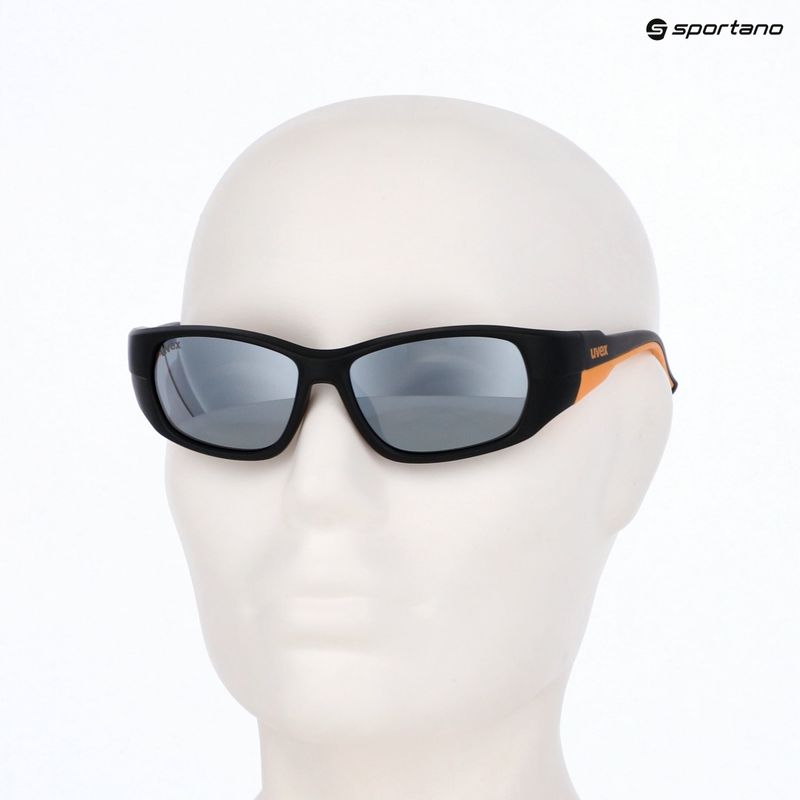UVEX occhiali da sole per bambini Sportstyle 514 nero opaco/argento specchiato 10