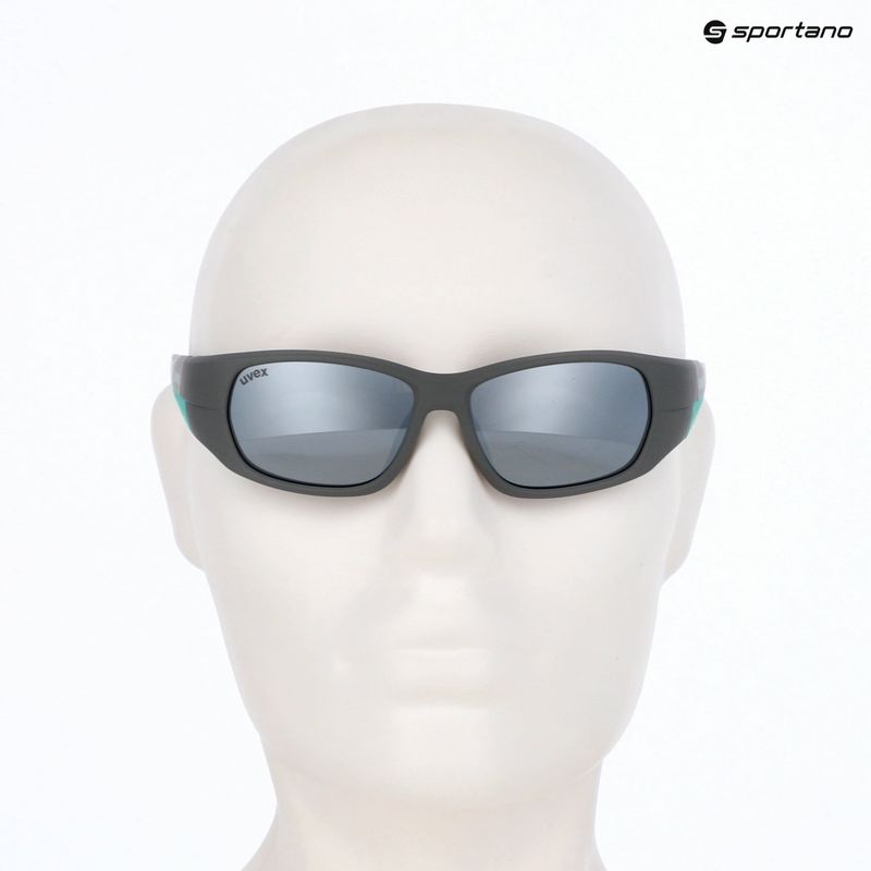 UVEX occhiali da sole per bambini Sportstyle 514 grigio opaco/argento specchiato 10