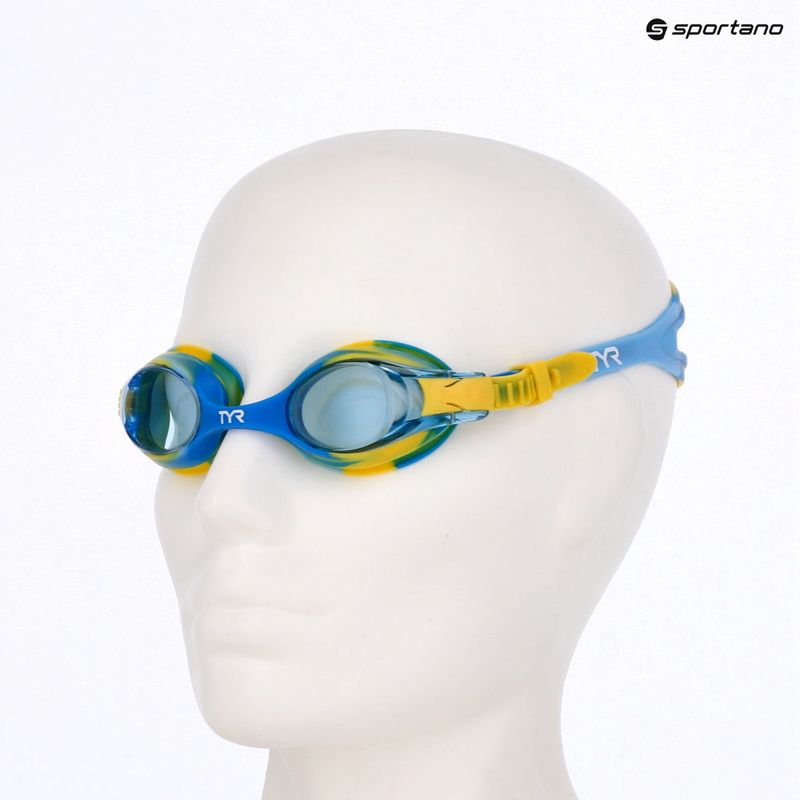 Occhialini da nuoto per bambini TYR Swimple Tie Dye Non-Mirrored blue/green/yellow 3