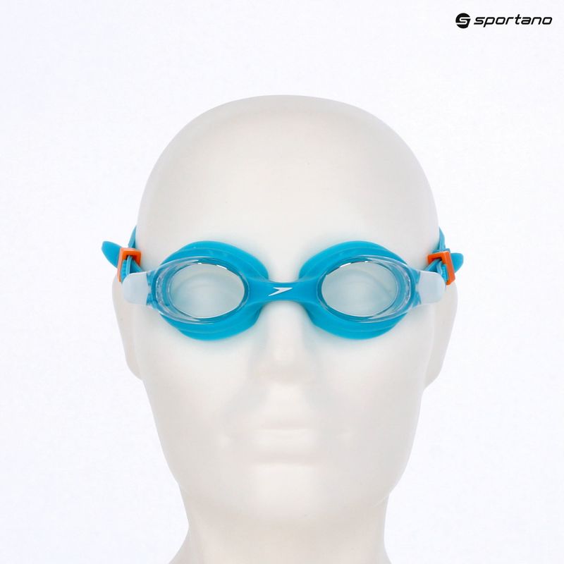 Occhialini da nuoto per bambini Speedo Skoogles azure blue/fluro green/fluro orange/clear 3